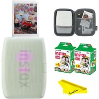 IMPRESORA FUJIFILM INSTAX MINI LINK 3 + PELÍCULA MINI 40HJ + ESTUCHE SET 3PZS | VERDE SALVIA