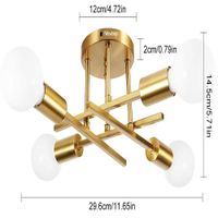 Lámpara Colgante Diana michi dorado incluye 4 focos tricolor