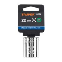 Dado de 22 mm 6 puntas cuadro 1 2pulgTRUPER - 13272