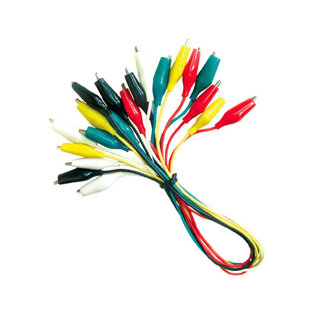 Set 10 Cables con cocodrilos NB-413