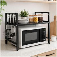 Estante Organizador de Microondas Multiusos de Metal Expandible 46x60x36cm