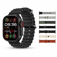 Smartwatch DS7 en 1 Ultra Big 3 con 7 Correas Monitoreo Salud y Modos Deportivos Negro