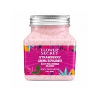 Crema Exfoliante Corporal JS16-D Flower Secret Fresa 300 ml Ácido Hialurónico Colágeno