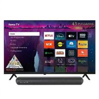Combo TV Smart FHD 43pulgadas Aiwa Roku TV AW43B2RK mas Barra de Sonido Aiwa AWSBH20 40W RMS