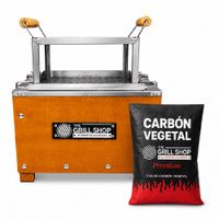 Caja China Mini Portátil Acero inoxidable  2kg de carbon