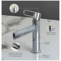 Llave Baja para Lavatorio Cromada Elegante para Baño