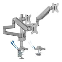 RACK SOPORTE DE ESCRITORIO PREMIUM  PARA 3 MONITORES 17 A 32 PULGADAS CON PUERTOS USB