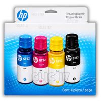 Kit Tinta HP GT52 y GT53 Cyan, Magenta, Amarillo, Negro Original