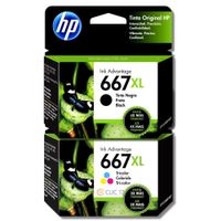 TINTA HP 667XL NEGRO Y TRICOLOR ORIGINAL