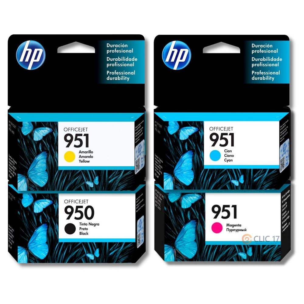 Kit Tinta HP 950, 951 Cyan, Magenta, Amarillo, Negro Original