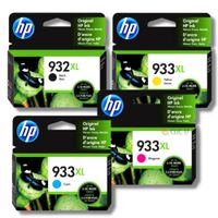 TINTA HP 932XL, 933XL PACK DE 4 COLORES ORIGINAL