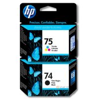 TINTA HP 74 75 NEGRO Y TRICOLOR ORIGINAL