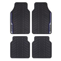 Alfombra para Auto PVC SPARCO SPF507BL Negro Azul 4 Piezas Antideslizante
