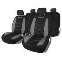 Set de Fundas Cubre Asientos para Auto SPARCO SPS431GRCB Negro Gris 11 Piezas