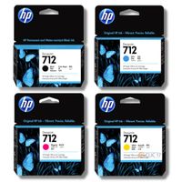 Kit Tinta HP 712 Cyan, Magenta, Amarillo, Negro Original