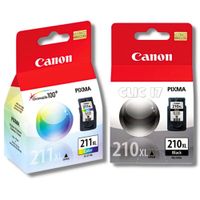 Kit Tinta Canon 210XL, 211XL Negro, Tricolor Original