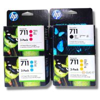 Kit Tinta HP 711 3Pack Cyan, Magenta, Amarillo, Negro Original