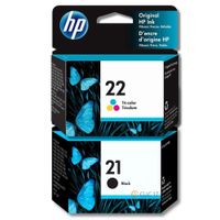 Kit Tinta HP 21, 22 Negro, Tricolor Original