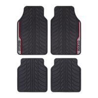 Alfombra de Piso para Auto SPARCO SPF507RD Negro Rojo 4 Piezas Antideslizante