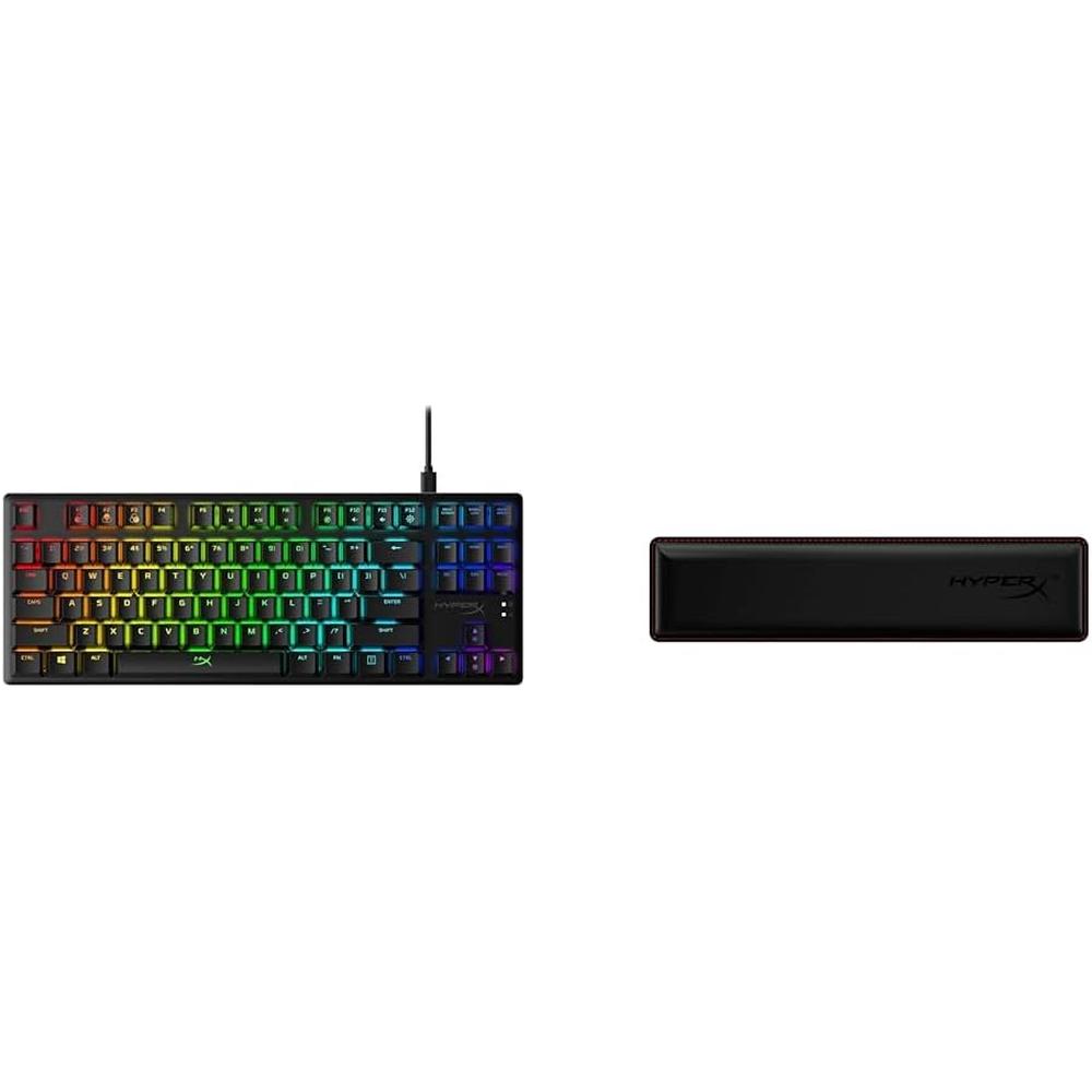 TECLADO ALÁMBRICO HYPERX ALLOY ORIGINS CORE + REPOSAMUÑECAS - SET 2 PZS | NEGRO