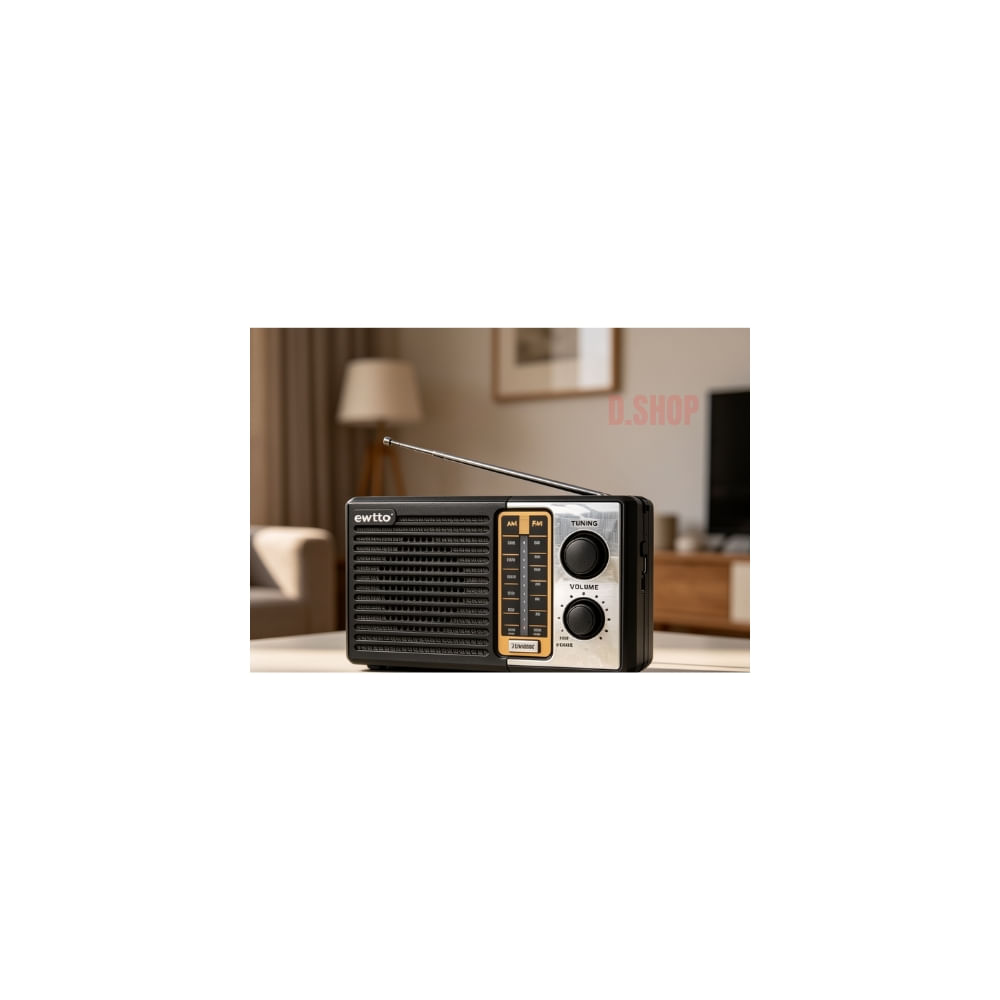 Radio Portátil de Dos Bandas Ewtto ET-F10