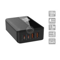 Cargador Multidispositivo GaN 100W  Carga Rápida 2 USB - 2 Tipo C PD