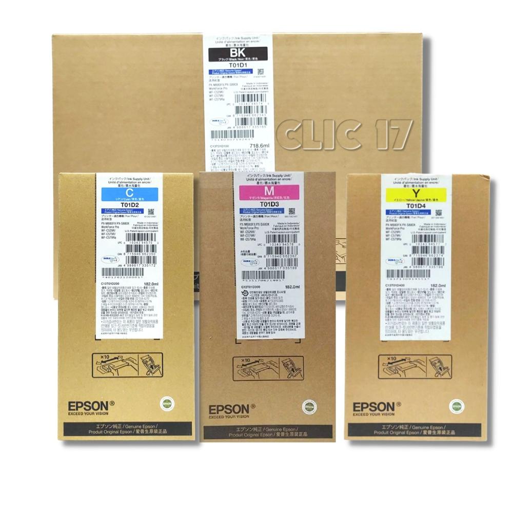 TINTA EPSON T01D PACK DE 4 COLORES ORIGINAL