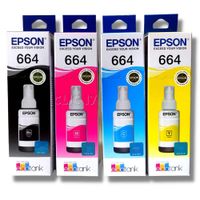 Kit Tinta Epson 664 Cyan, Magenta, Amarillo, Negro Original