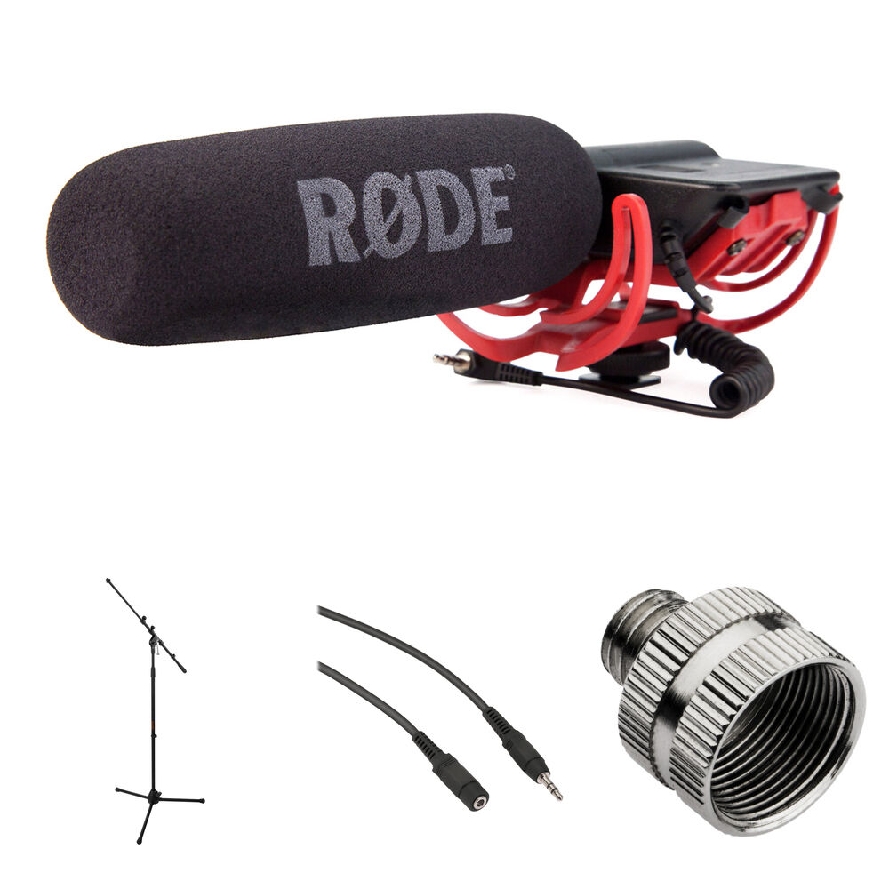 RODE VideoMic Kit de Micrófono Shotgun con Soporte de Micrófono y Cable de Extensión de