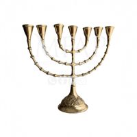 Menorá de 7 Velas en Bronce Fundido 36 cm - MFAP