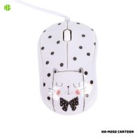 MOUSE ALAMBRICO PARA NIÑOS HALION HA-M202 1000 DPI - CARTOON GATITA