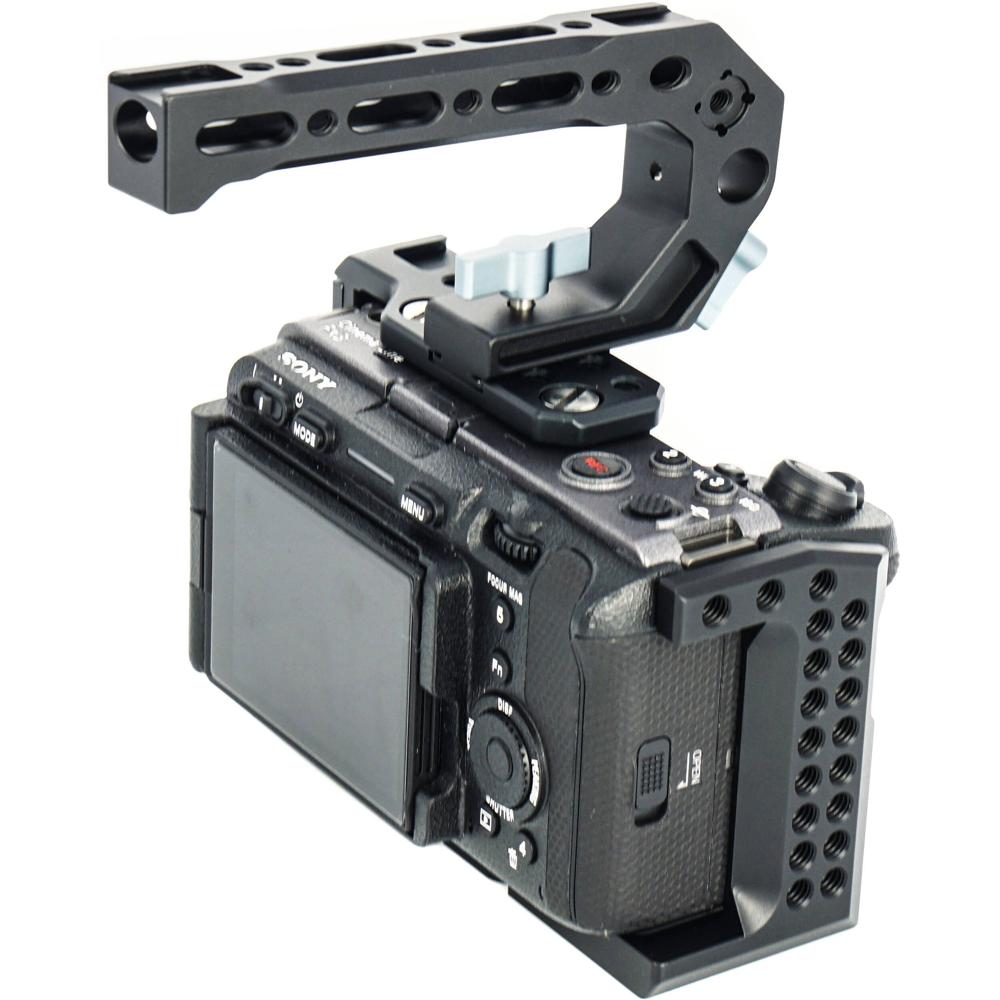 CAME-TV Cage para Sony FX3 con Mango Superior, Base Arca-Swiss Integrada, Múltiples Rosca