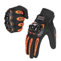 Guante para Motociclista Delivery Proteccion Nudillo y Palma Negro  Talla XL