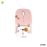 MOUSE ALAMBRICO PARA NIÑOS HALION HA-M853 1000 DPI - CARTOON GATITO