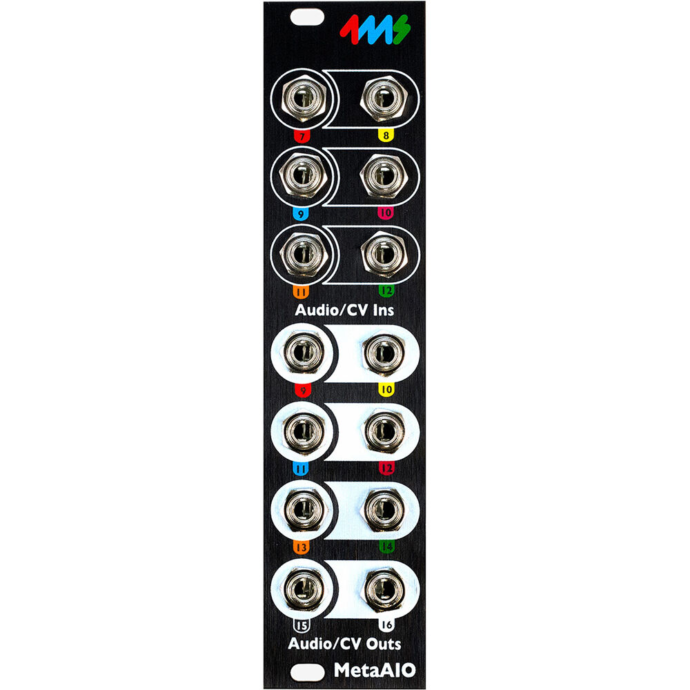 4ms MetaAIO Expansor de Audio para MetaModule 6 HP - 6 Entradas CV/Audio, 8 Salidas CV/Aud