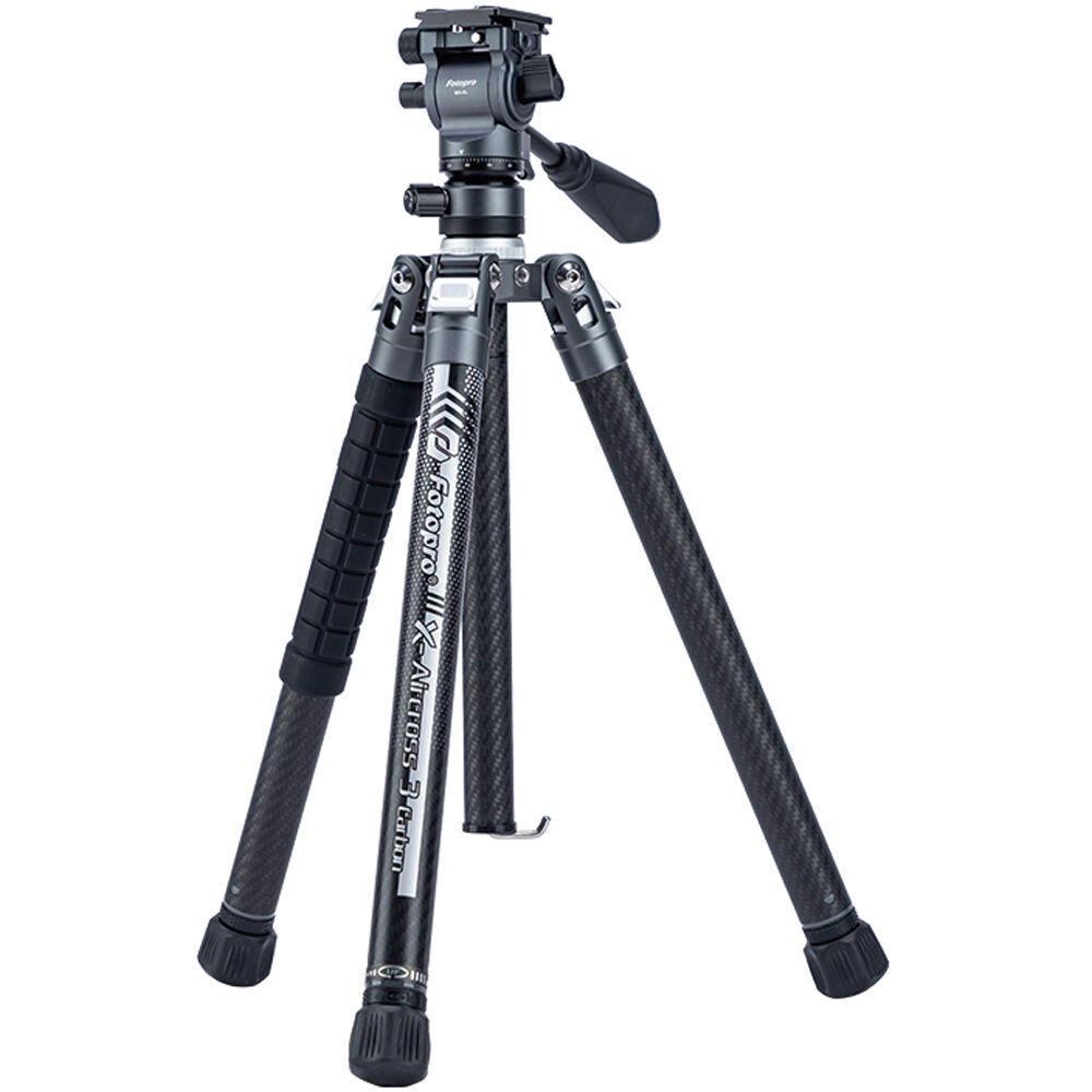 Fotopro X-Aircross 3 Tripode de Video de Carbono 5 Secciones, Cabezal Fluido Desmontable,
