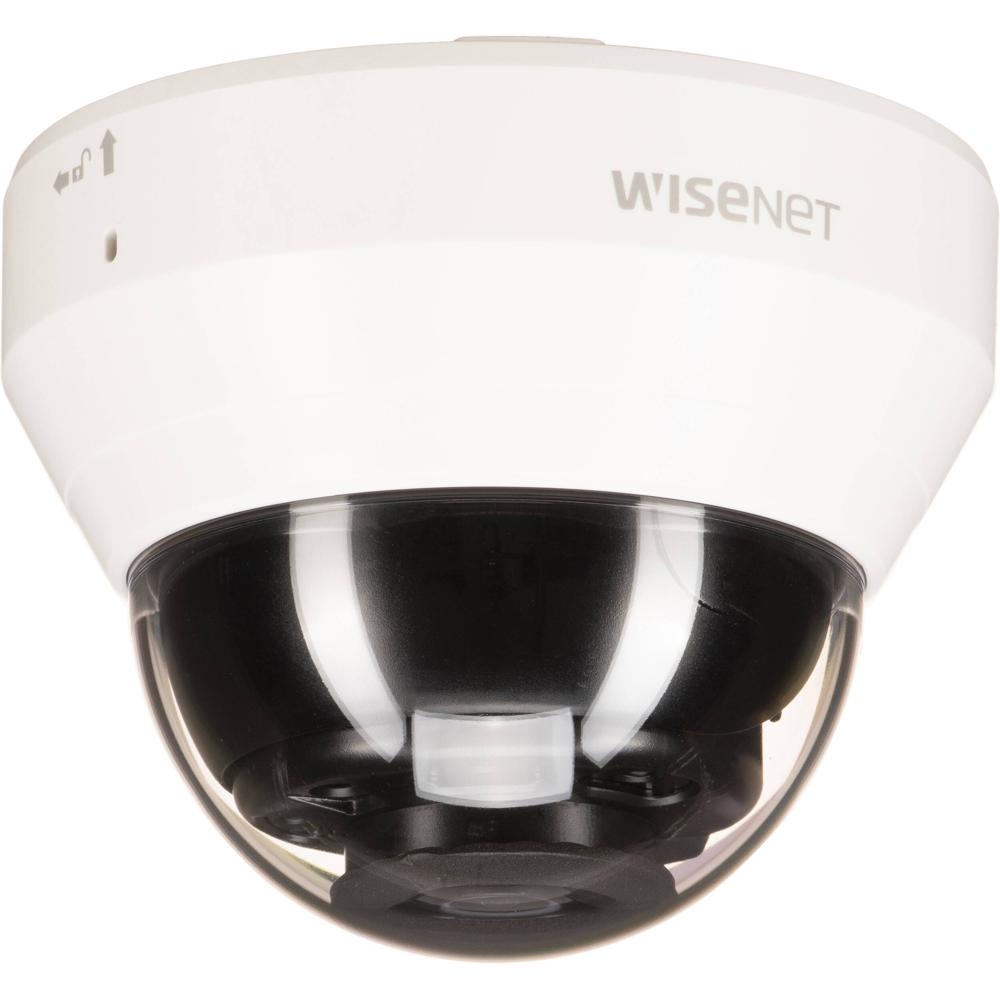 Hanwha Vision Cámara Dome de Red QND-6012R1 2MP con Lente Fijo de 2.8mm y Detección de M