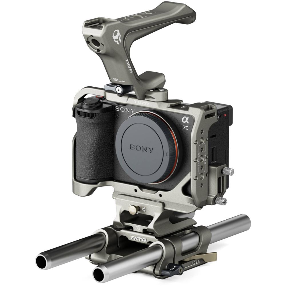 Tilta Cámara Cage Basic Kit para Sony a7C II & a7CR - Titanio Gris, con Baseplate 15mm LW