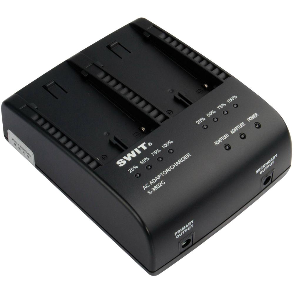 SWIT S-3602C Cargador Doble para Baterías Canon BP-945/970G con Indicadores LED