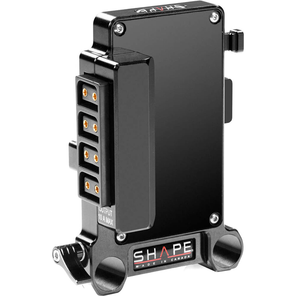 SHAPE Multi D-Tap V-Mount Battery Plate con Montaje de Varilla LWS de 15mm - 4 Salidas D-T