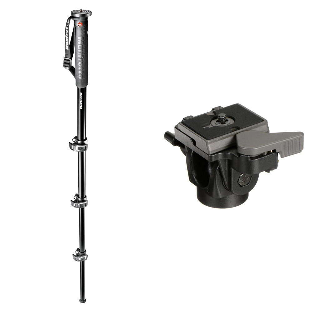 Manfrotto Monopod XPRO Over 4 Secciones de Aluminio con Cabezal Inclinable 234RC - Capacid