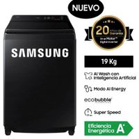 Lavadora Samsung AI Wash Ecobubble 19KG WA80F19S8BPE