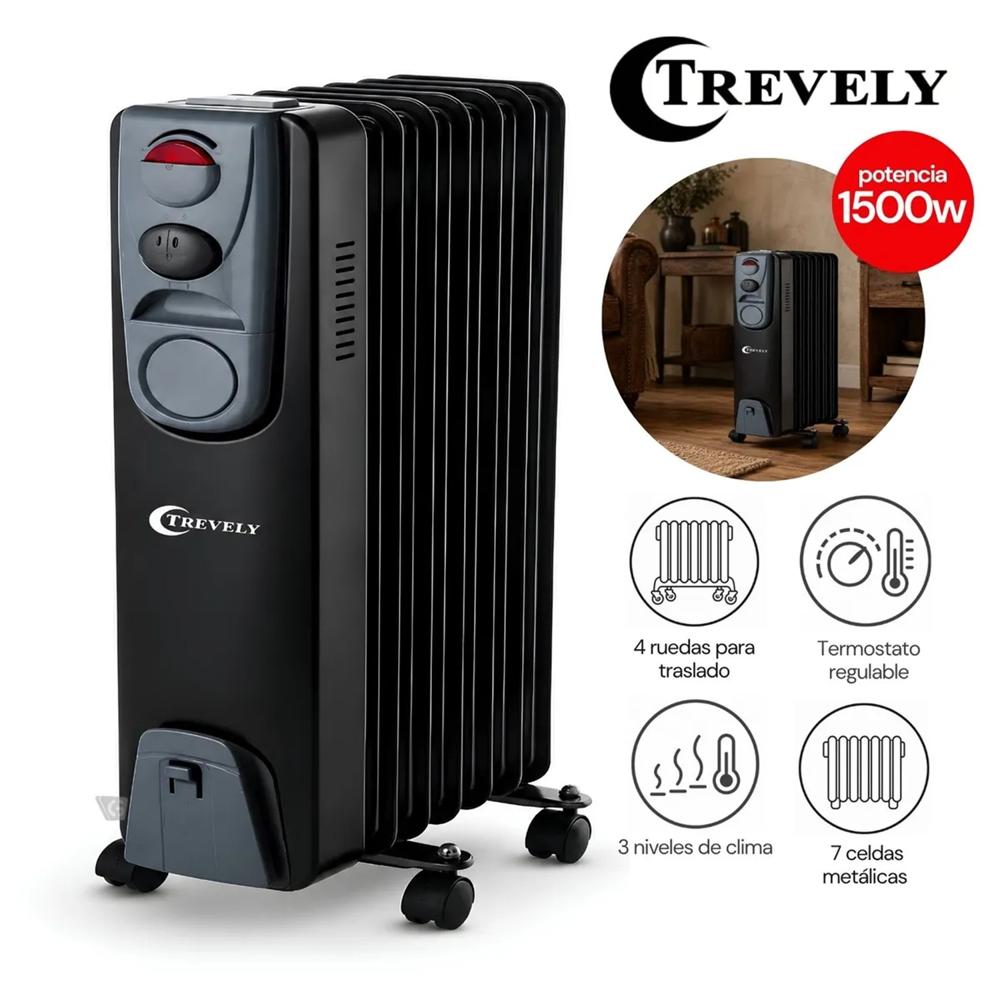 Termoradiador de aceite TREVELY TCH-700 - 7 celdas -1500W - KEFGTCH700AA