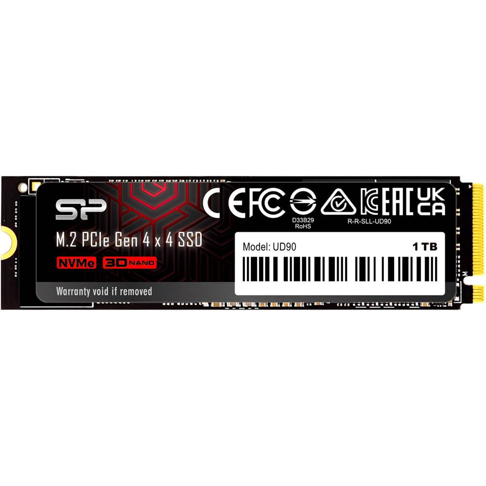 Silicon Power SSD 1TB UD90 M.2 2280 PCIe 4.0 - Lectura 5000 MB/s, Escritura 4500 MB/s, 600