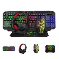 Combo Gamer 4 en 1 Xtrike Me CMX-415 Teclado Mouse 8000 DPI Audífonos Mouse Pad RGB