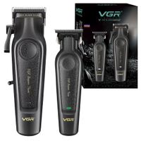 Combo Barber Profesional Cortadora de Cabello y Trimmer Barba Inalámbrico USB VGR