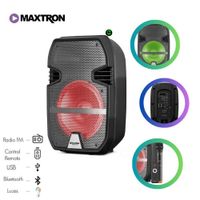 Parlante Maxtron Libidum AC-MX323AC BT USB iluminación LED