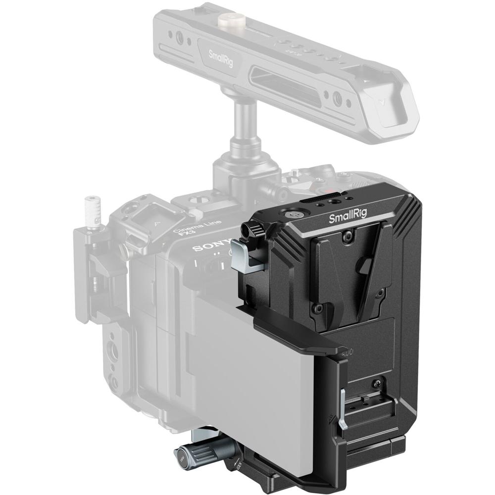 SmallRig Pro Placa Ajustable Arca-Type con Sistema de Interfaz de Batería V-Mount