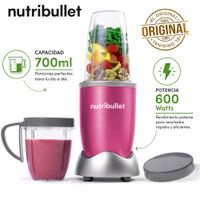 Licuadora Portátil Nutribullet 600 para Smoothies y Batidos 700ml Fucsia