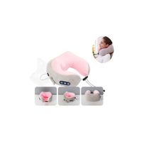 Almohada de Masaje Cervical en Forma de U Color Rosado Claro
